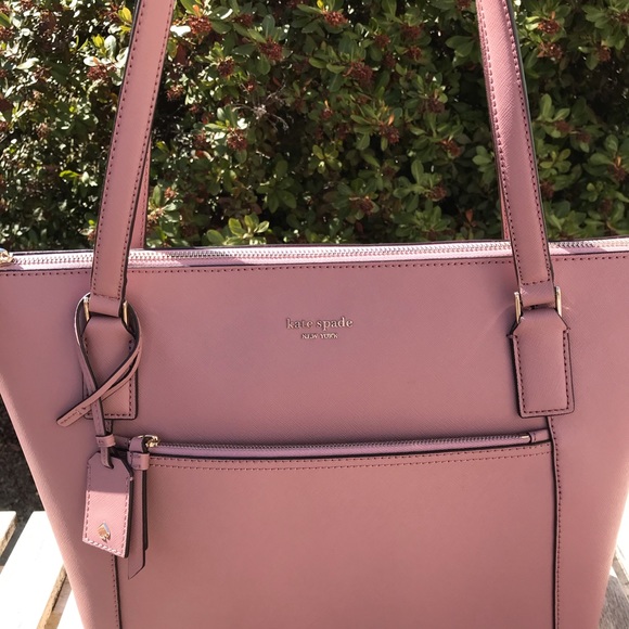 Kate Spade Large Pink Pocket Tote Peony Cameron - Picture 2 of 8